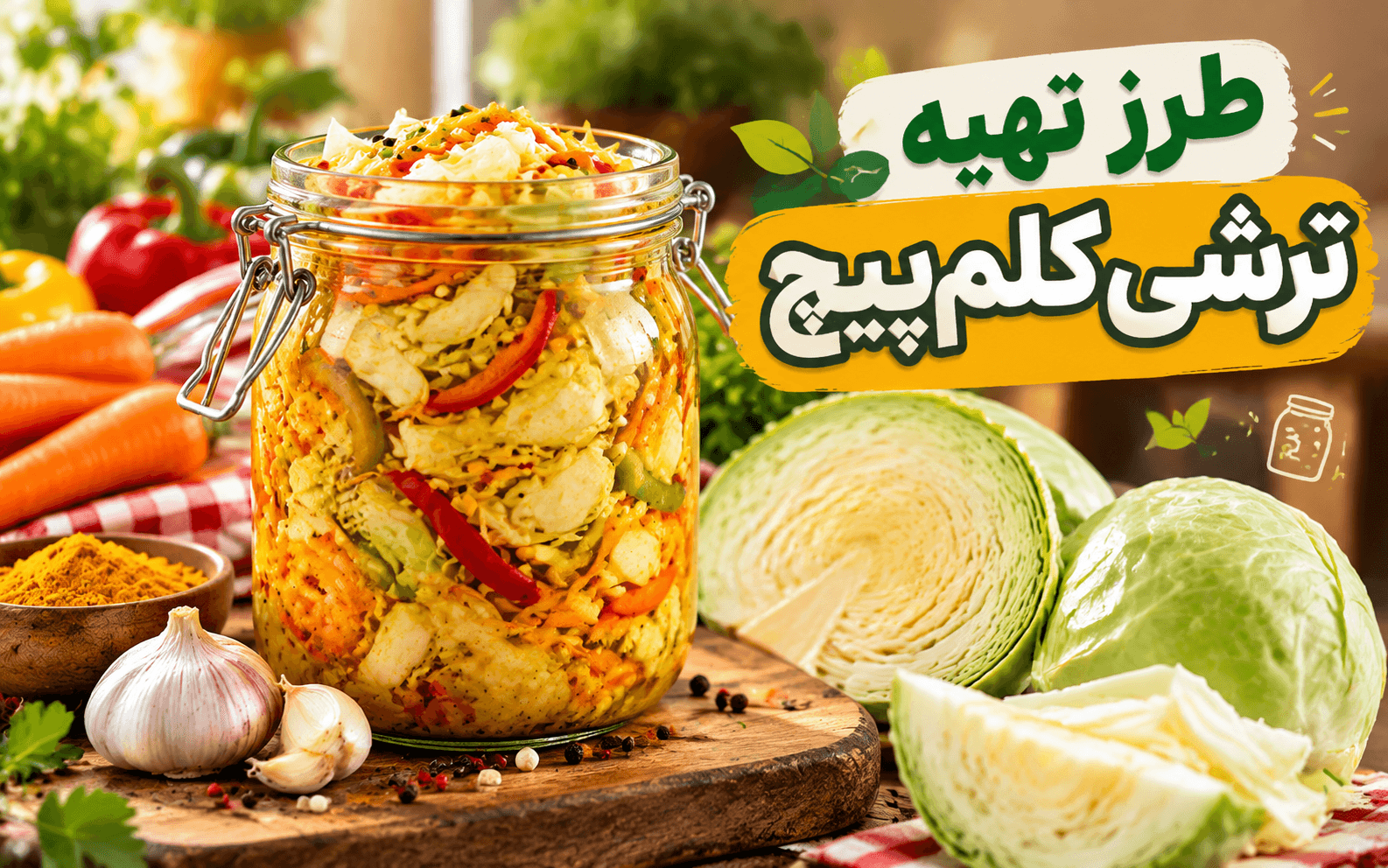 طرز تهیه ترشی کلم‌پیچ + نکات کلیدی برای خوشمزگی