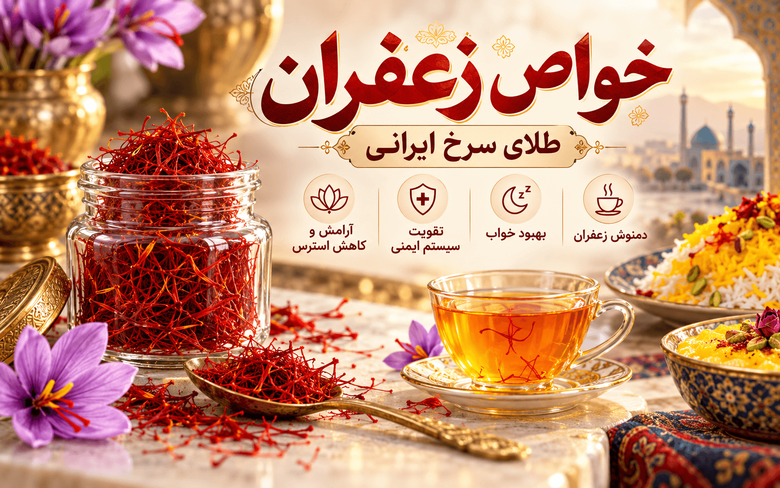 خواص زعفران: راهنمای کامل برای سلامتی و آشپزی