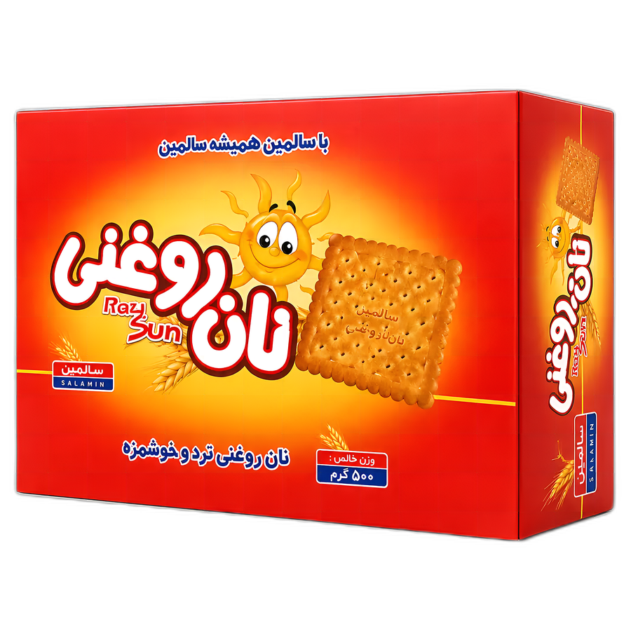 سالمین بیسکویت نان روغنی پذیرایی 500 گرم