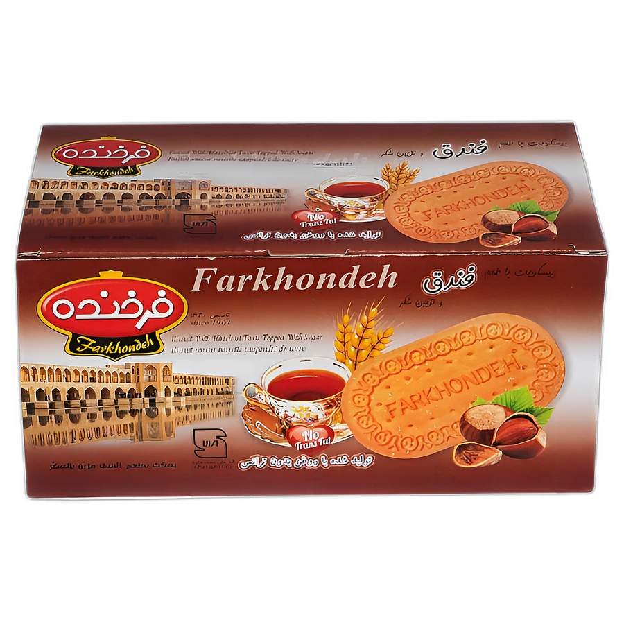 فرخنده بیسکویت با طعم فندق 900گرمی