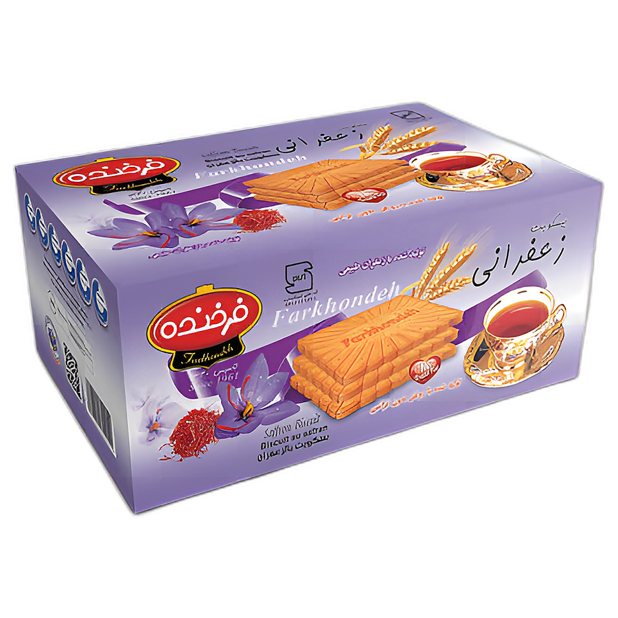 فرخنده بیسکوییت زعفرانی پذیرایی 850 گرم