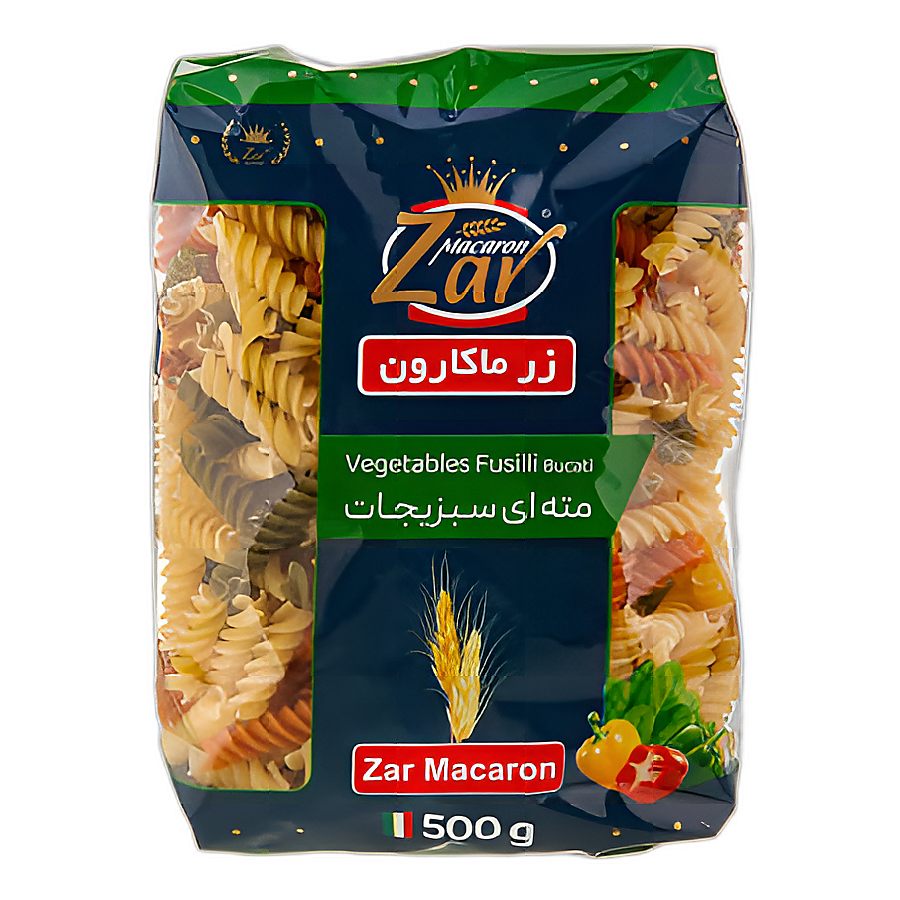 زر ماکارونی فرمی مته ای سبزیجات 500گرم