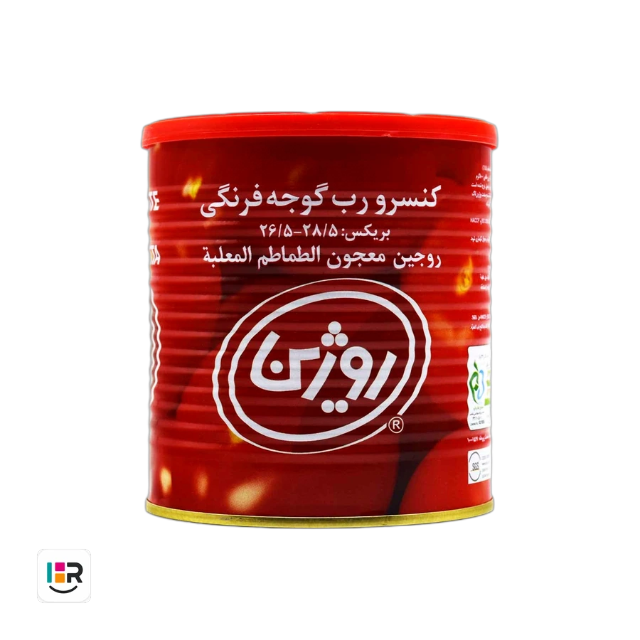 روژین رب گوجه فرنگی قرمز آسان باز شو 800 گرم